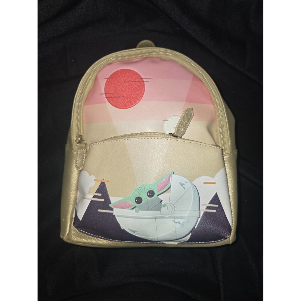 Dani Danielle Nicole gold grogu the child baby Yoda mini backpack bookbag bag!